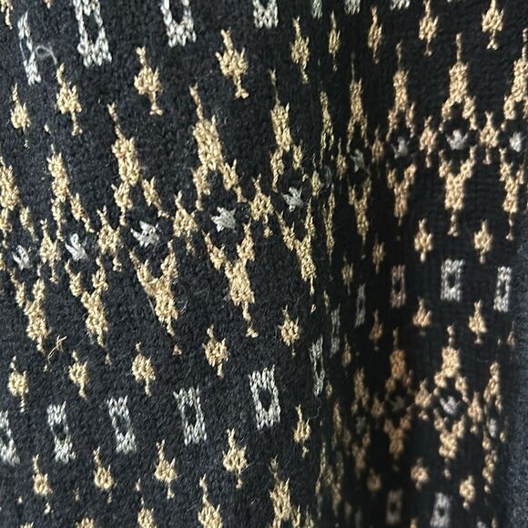 Vintage black and gold metallic cardigan- Size MP - Picture 3 of 7